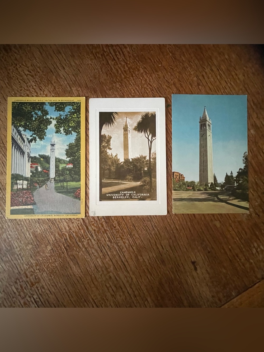 Postcards UC Berkeley CA-California The Campanile University Vintage Lot of 3